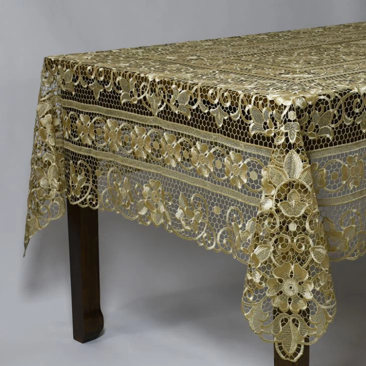 White New Design Embroidery Tablecloth