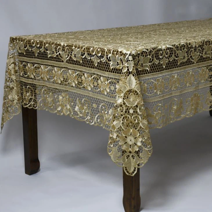 White New Design Embroidery Tablecloth