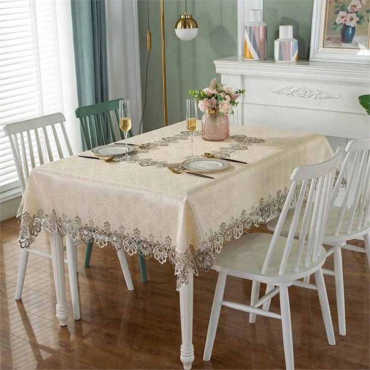 Modern Design Bark Satin Slippery Cloth Tablecloth